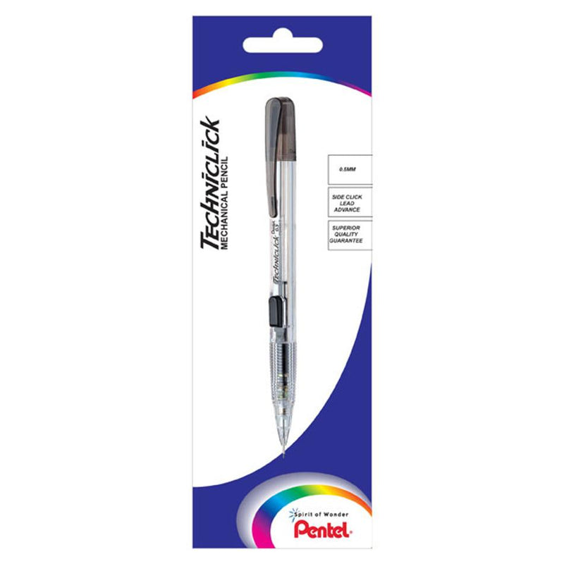 Techniclick Mechanical Pencil Pd105T Clear Barrel 0.5Mm Black H/S
