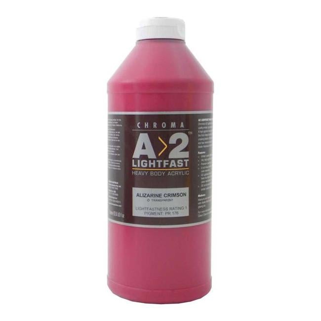 A2 Lightfast Heavybody Acrylic 1 Litre Alizarine Crimson-Officecentre
