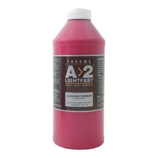 A2 Lightfast Heavybody Acrylic 1 Litre Alizarine Crimson-Officecentre