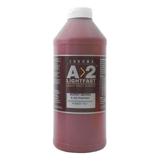 A2 Lightfast Heavybody Acrylic 1 Litre Burnt Sienna-Officecentre