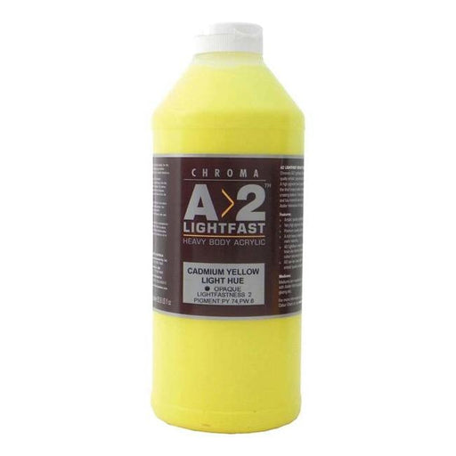 A2 Lightfast Heavybody Acrylic 1 Litre Cadmium Light Yellow-Officecentre
