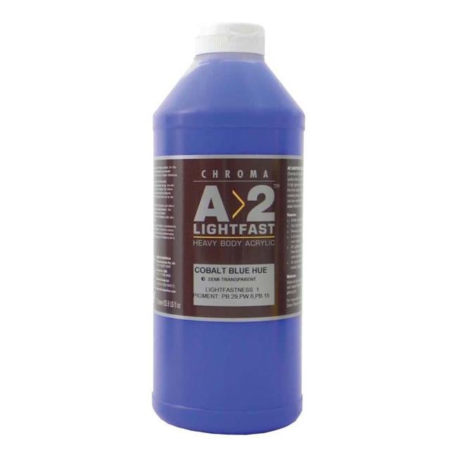 A2 Lightfast Heavybody Acrylic 1 Litre Cobalt Blue-Officecentre