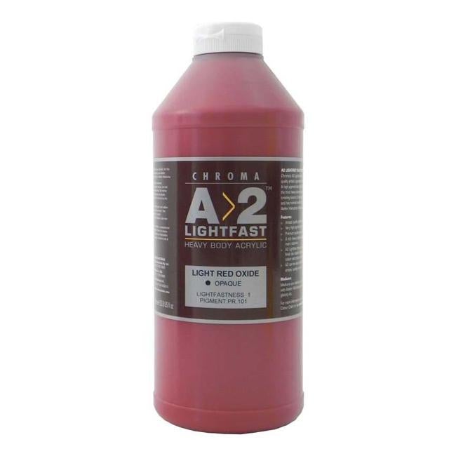 A2 Lightfast Heavybody Acrylic 1 Litre Light Red Oxide-Officecentre