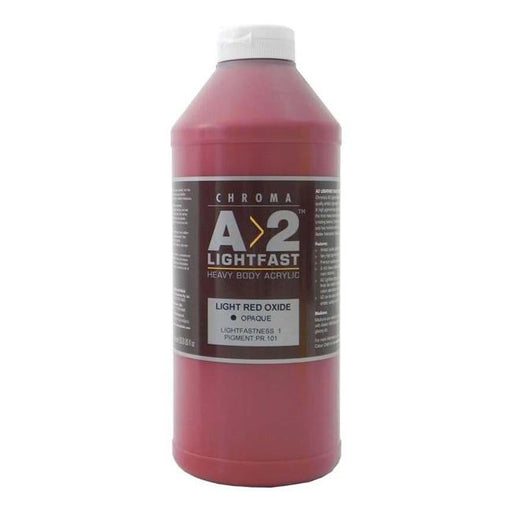 A2 Lightfast Heavybody Acrylic 1 Litre Light Red Oxide-Officecentre