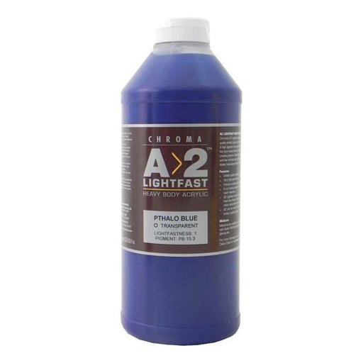 A2 Lightfast Heavybody Acrylic 1 Litre Pthalo Blue-Officecentre