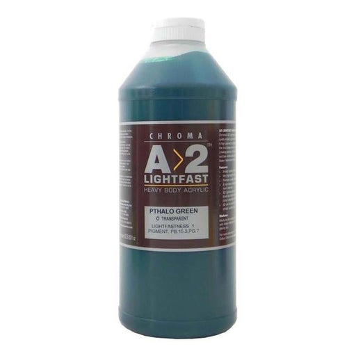 A2 Lightfast Heavybody Acrylic 1 Litre Pthalo Green-Officecentre