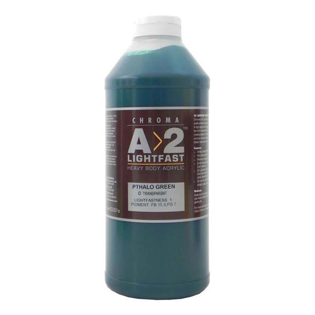 A2 Lightfast Heavybody Acrylic 1 Litre Pthalo Green-Officecentre
