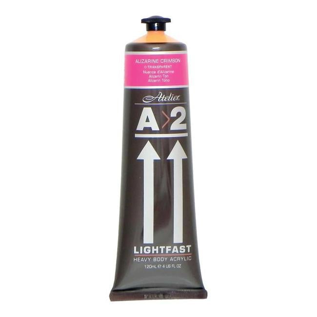 A2 Lightfast Heavybody Acrylic 120ml  Alizarine Crimson-Officecentre