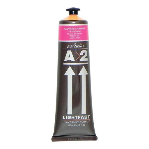 A2 Lightfast Heavybody Acrylic 120ml  Alizarine Crimson-Officecentre