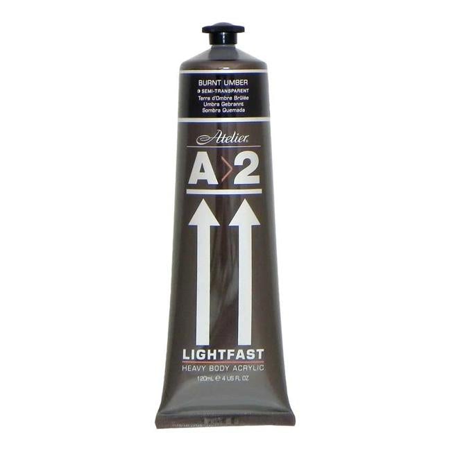 A2 Lightfast Heavybody Acrylic 120ml Burnt Umber-Officecentre
