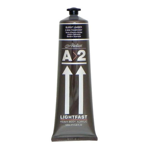 A2 Lightfast Heavybody Acrylic 120ml Burnt Umber-Officecentre