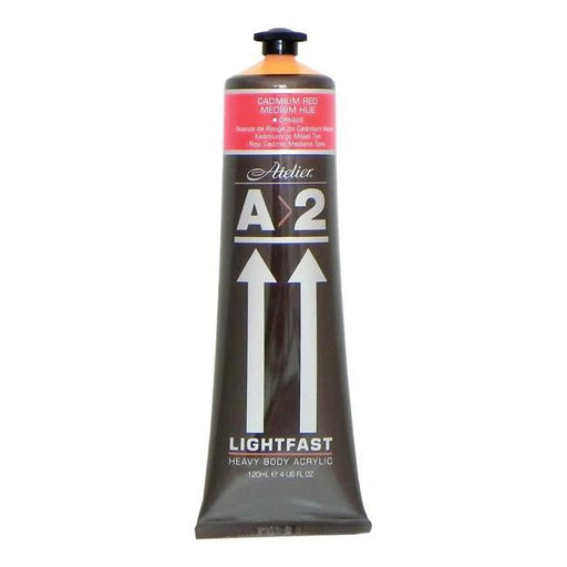 A2 Lightfast Heavybody Acrylic 120ml Cadmium Red Medium-Officecentre
