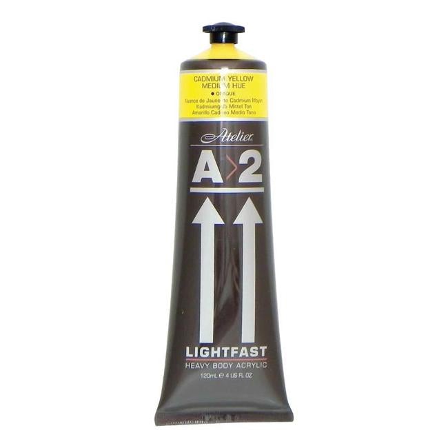 A2 Lightfast Heavybody Acrylic 120ml Cadmium Yellow Medium-Officecentre