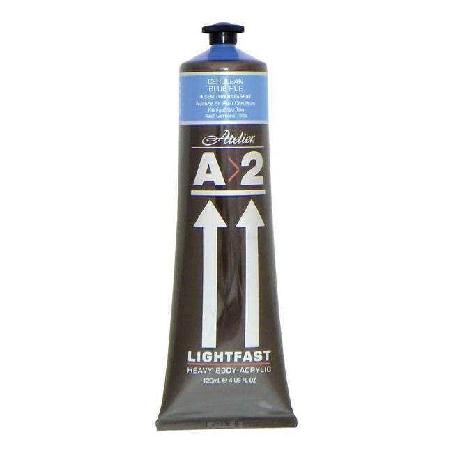 A2 Lightfast Heavybody Acrylic 120ml Cerulean Blue-Officecentre