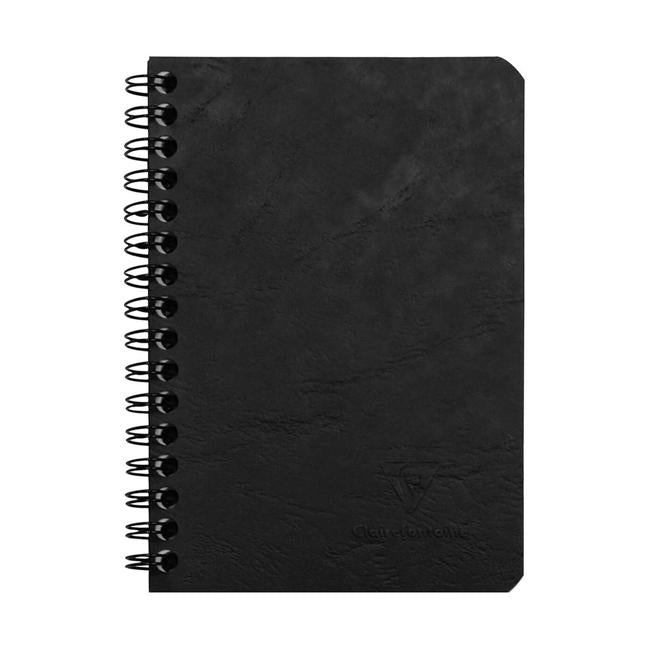 Age Bag Spiral Notebook Pocket Lined Black-Officecentre