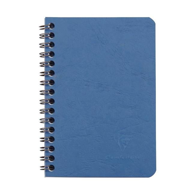 Age Bag Spiral Notebook Pocket Lined Blue-Officecentre