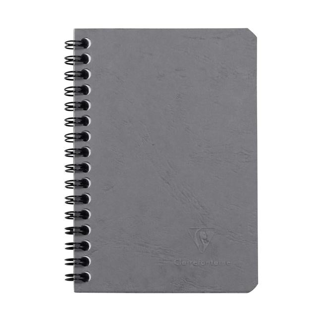 Age Bag Spiral Notebook Pocket Lined Grey-Officecentre
