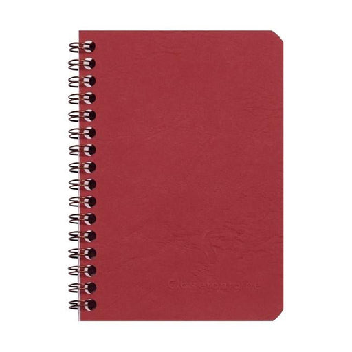 Age Bag Spiral Notebook Pocket Lined Red-Officecentre