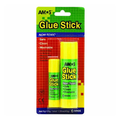Amos Glue Stick 35gm Plus 8gm Multipack Jumbo And Small-Officecentre