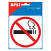Apli self adhesive signs no smoking pk1-Officecentre
