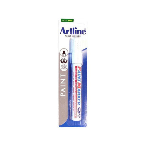 Artline 400 permanent paint marker 2.3mm bullet white hs-Officecentre
