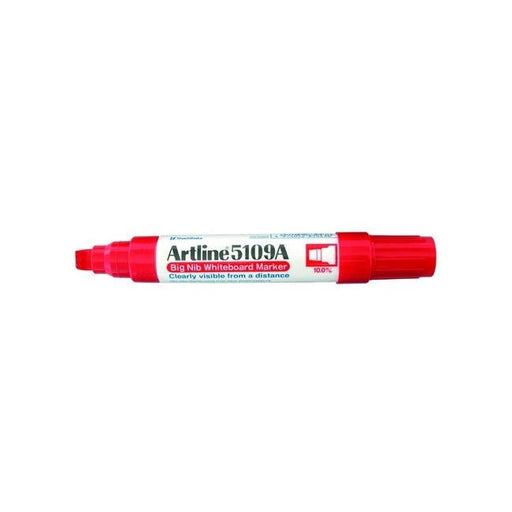 Artline 5109a whiteboard marker 10mm chisel nib red hs-Officecentre