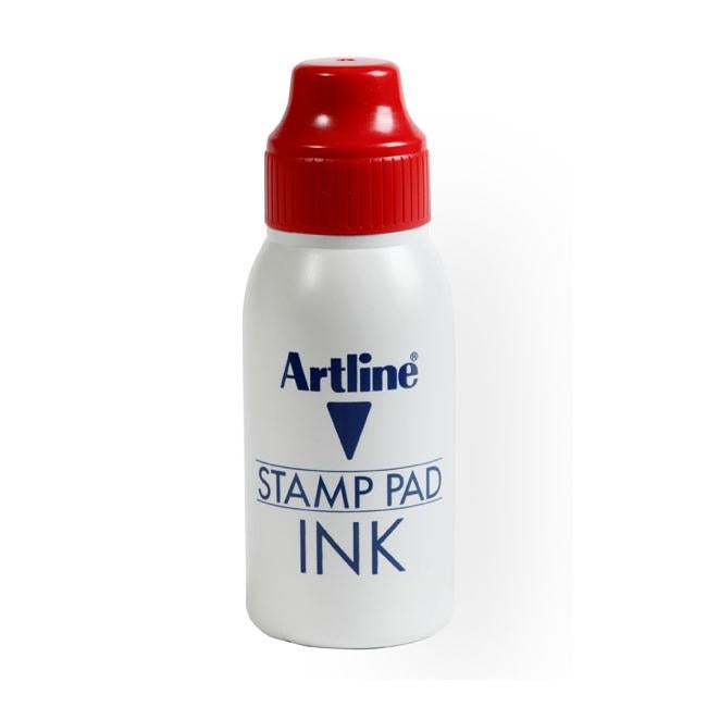 Artline esa-2n stamp pad ink 50cc red-Officecentre