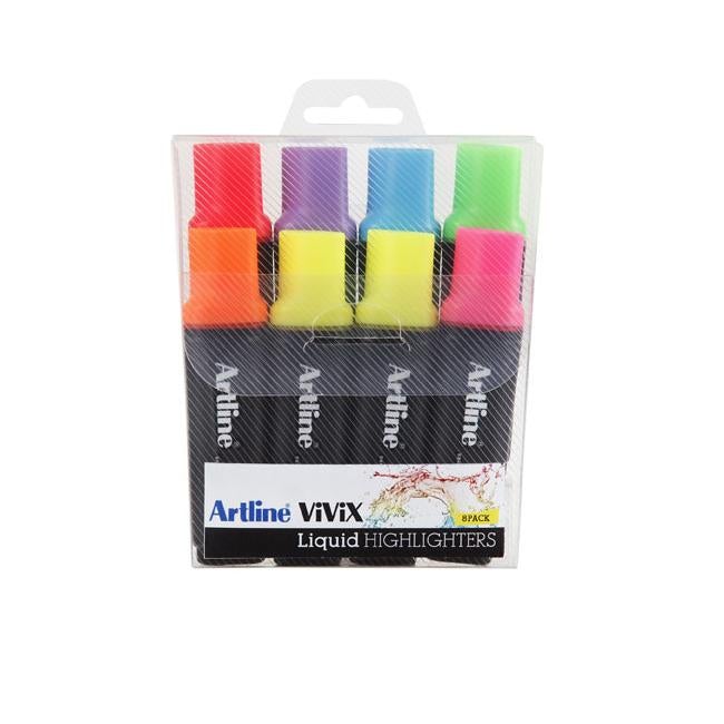 Artline vivix highlighter astd wallet 8-Officecentre