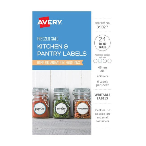 Avery assorted freezer labels a6 circle 45mm diam 4 pk-Officecentre