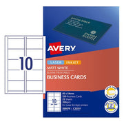 Avery Business Cards C32011-25 25 Sheets Inkjet Laser-Officecentre