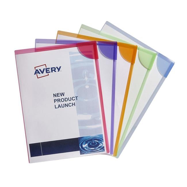 Avery Colour Lock Files A4 Assorted Pack 5-Officecentre
