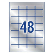 Avery Heavy Duty Id Label L6009 Silver 48 Up 20 Sheets Laser 47.5x21.2mm-Officecentre