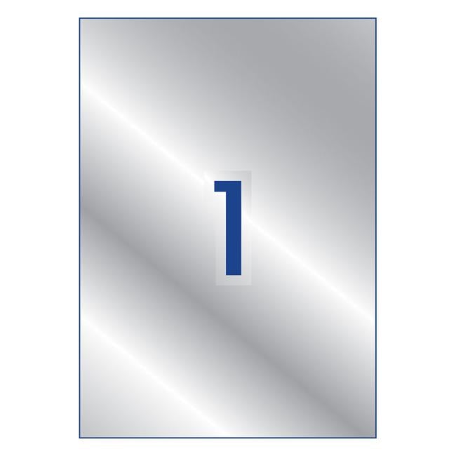 Avery Heavy Duty Id Label L6013 Silver 1 Up 20 Sheets Laser 199.6x289.1mm-Officecentre