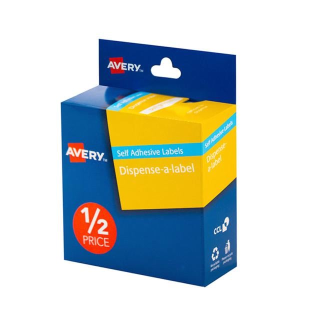 Avery Label Dispenser 1/2 Price 24mm 300 Pack-Officecentre