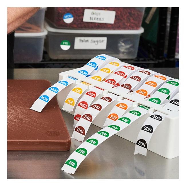 Avery Label Dispenser Day Kit White Weekday 24mm Round-Officecentre