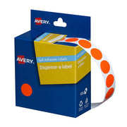 Avery Label Dispenser Dmc14fr Red Fluoro Round 14mm 700 Pack-Officecentre