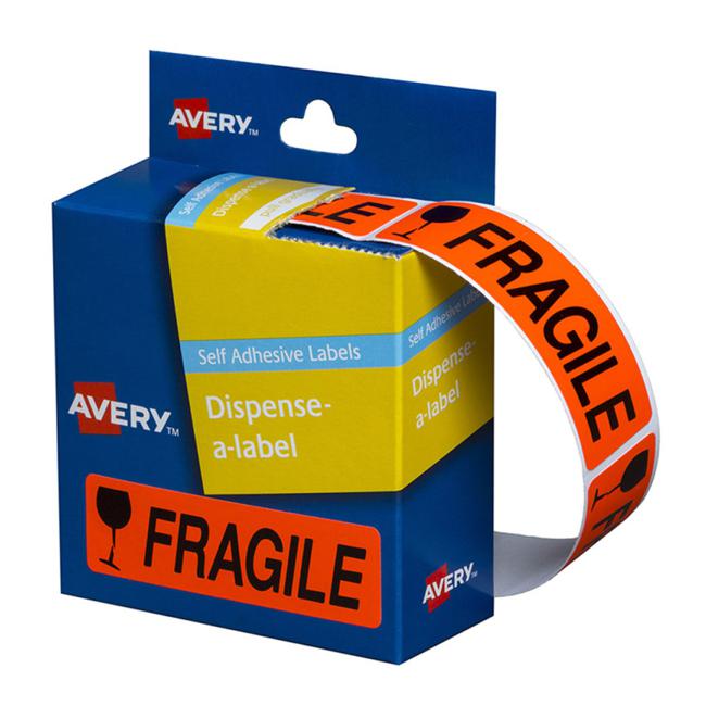 Avery Label Dispenser Dmr1964fr Fragile 19x64mm 125 Pack-Officecentre