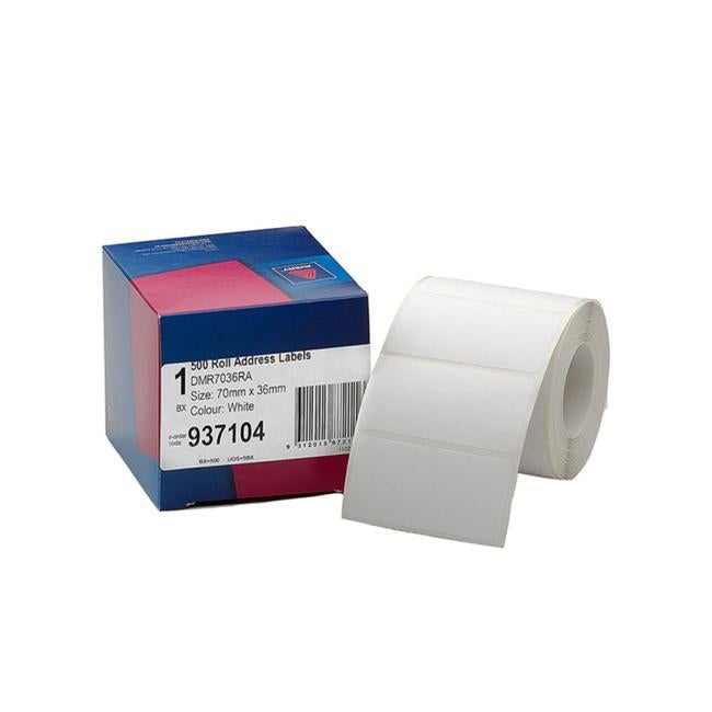 Avery Label Dispenser Dmr7036ral 70x36mm 500 Pack-Officecentre
