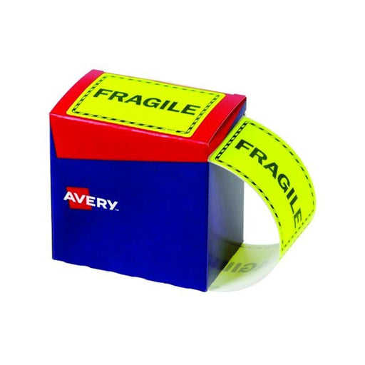 Avery Label Dispenser Fragile 75x99.6mm 750 Labels-Officecentre