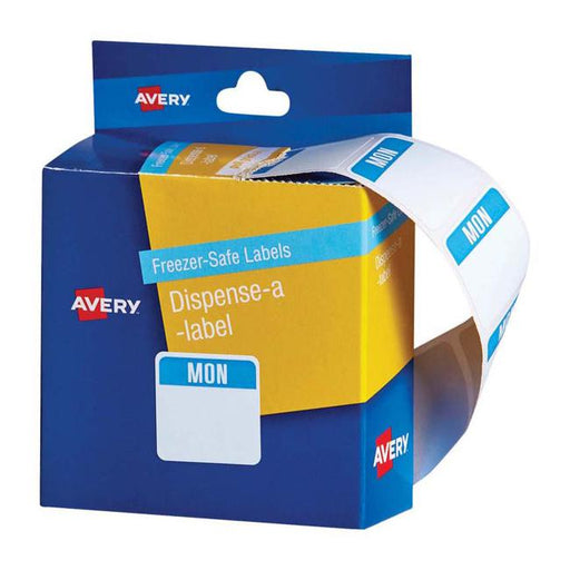 Avery Label Dispenser Monday Freezer Safe 24x24 100 Pk-Officecentre