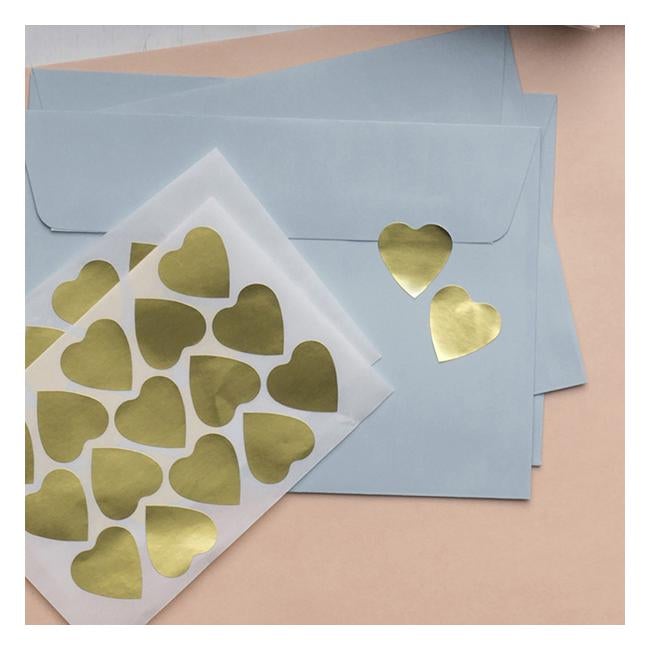 Avery Label Hearts Gold Medium 30 Pack-Officecentre