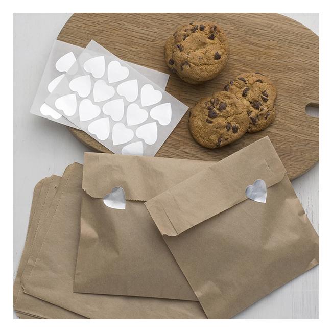 Avery Label Hearts Silver Medium 30 Pack-Officecentre