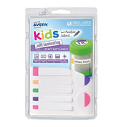 Avery Label Kids Self Laminating Bright Assorted Size And Shape 12up 4 Sheets-Officecentre