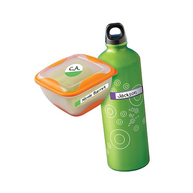 Avery Label Kids Self Laminating Bright Assorted Size And Shape 12up 4 Sheets-Officecentre