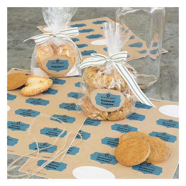 Avery Label L7103 Oval Kraft 18up 15 Sheets-Officecentre