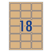 Avery Label L7110 Rectangular Kraft 18up 15 Sheets-Officecentre