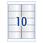 Avery Label L7113 Rectangular Crystal Clear 10up 10 Sheets-Officecentre