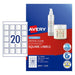 Avery Label L7126 Square Crystal Clear 20up 10 Sheets-Officecentre