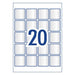 Avery Label L7126 Square Crystal Clear 20up 10 Sheets-Officecentre