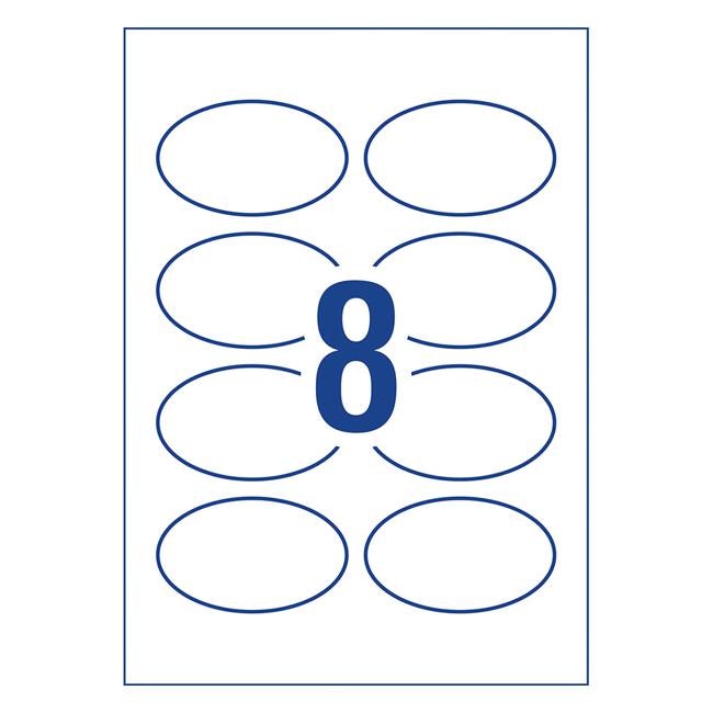 Avery Label L7127 Oval Glossy 9up 10 Sheets-Officecentre